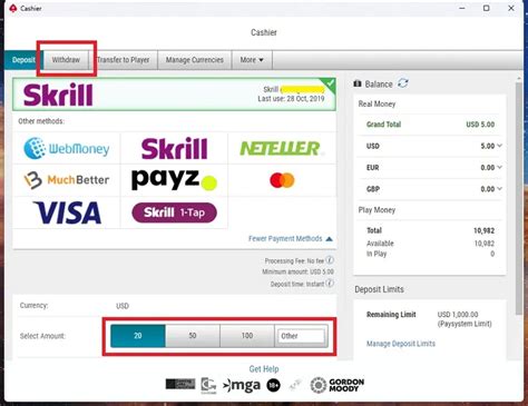 How to withdraw money from PokerStars.